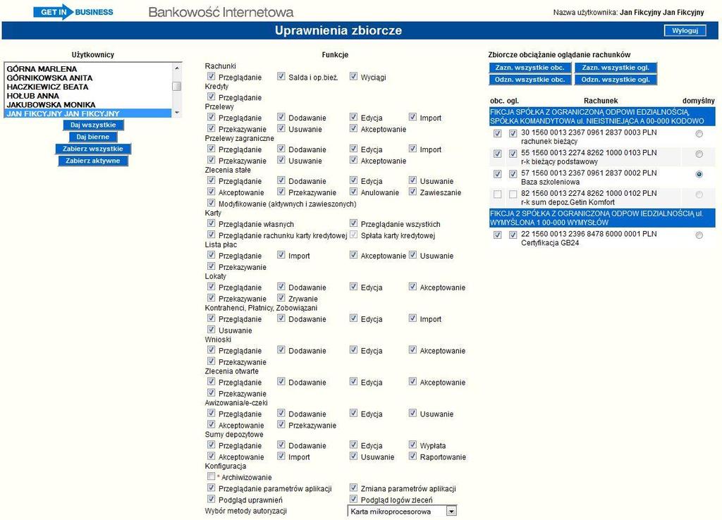 Rysunek 174 Nadawanie zbiorczych uprawnień Rysunek 175 Nadawanie uprawnień zbiorczych 6.