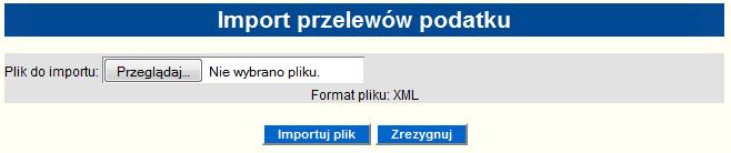 6.17.11. Import przelewów podatku Instrukcja obsługi aplikacji GB24 v. 2.37A.