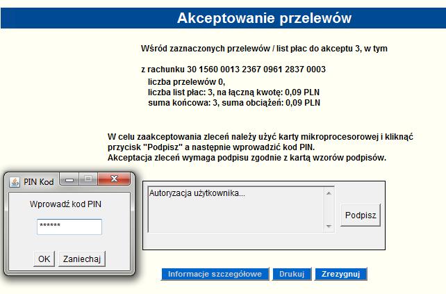 Dodatkowo użytkownik ma możliwość akceptacji zbiorczej listy płac poprzez zaznaczenie wybranych list plac na liście zleceń oraz wybór przycisku [Akceptuj pojedynczo].