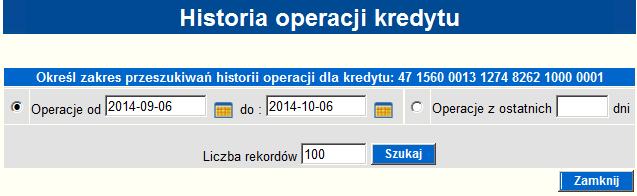 zdefiniowanego przez użytkownika przedziału czasu.