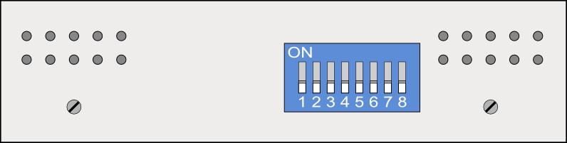 2.2 Konfiguracja KONWERTER 10/100BASE-TX/100BASE-FX Na bocznej ścianie urządzenia zlokalizowany jest ośmiokrotny moduł przełącznika dwupozycyjnego ON/OF służący do konfiguracji konwertera.