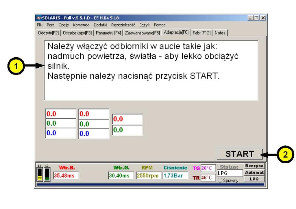 15. Opóźnienie Załączenia Wtrysku LPG do Benzyny: - jest to czas w [ms] o jaki zostanie opóźnione załączenie wtrysku gazowego w stosunku do wtrysku benzynowego - standardowo 2 [ms] - parametr jest