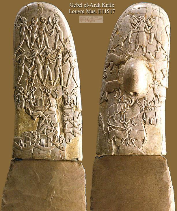 Krzemienny nóż z Gebel el-arak w Górnym Egipcie ma