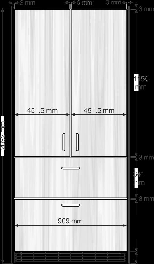 minus wysokość cokołu Wysokość cokołu min. = 50 mm maks.