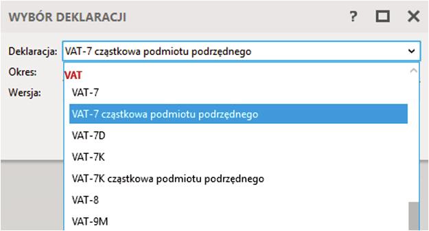 5 Aby przekazać dane rozliczeniowe VAT do jednostki nadrzędnej, należy posłużyć się tzw. deklaracją cząstkową, którą wystawia się w taki sam sposób, jak standardową deklarację.