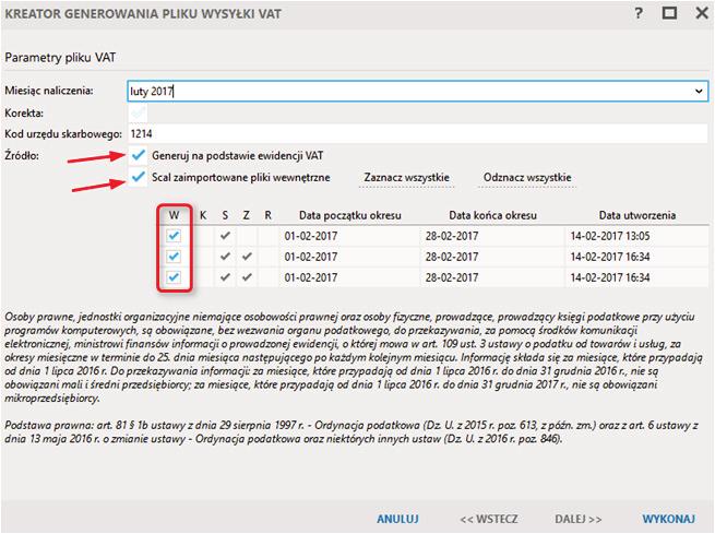 6 Użytkownik Rewizora/Rachmistrza nexo w jednostce nadrzędnej może wczytać taki plik bezpośrednio do modułu e-sprawozdawczość JPK_VAT w swoim programie.
