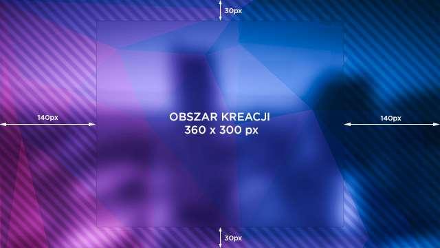 95 S t r o n a Centralny punkt zdjęcia (obszar kreacji 360x300 px) jest gwarantowanym obszarem, który wyświetli się na każdym serwisie niezależnie od layoutu.