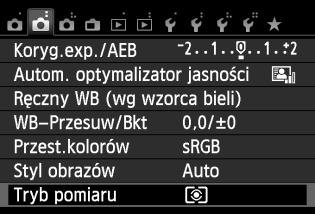 q Zmiana trybu pomiarun Aparat oferuje cztery metody (tryby pomiaru) umożliwiające pomiar jasności obiektu. Zwykle zalecany jest pomiar wielosegmentowy.