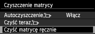 3 Ręczne czyszczenie matrycyn Kurz, którego nie dało się usunąć przez automatyczne czyszczenie matrycy, można usunąć ręcznie np. za pomocą dmuchawki.