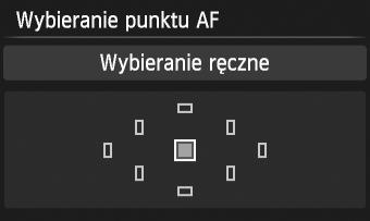 X(One-Shot AF): W przypadku obiektów nieruchomych 9(AI Focus AF): Automatyczny wybór trybu działania AF Z(AI Servo AF): W przypadku obiektów ruchomych Naciśnij przycisk <S>.