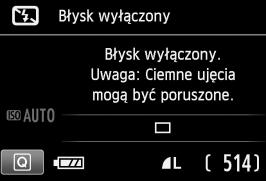 Ten tryb jest także przydatny w celu uwydatnienia światła otoczenia, na przykład podczas fotografowania w świetle świec.