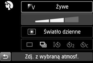 Q Szybkie nastawy Przykład: tryb portretowy W trybach strefy podstawowej, podczas wyświetlania ekranu ustawień fotografowania, można nacisnąć przycisk <Q>, aby wyświetlić ekran szybkich nastaw.