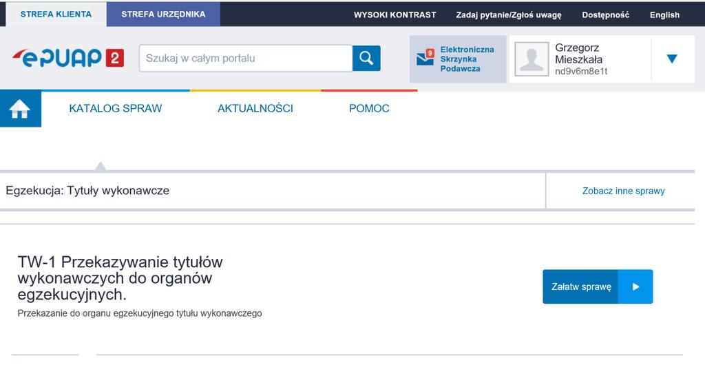 organów egzekucyjnych Krajowej Administracji Skarbowej Następnie, należy nacisnąć