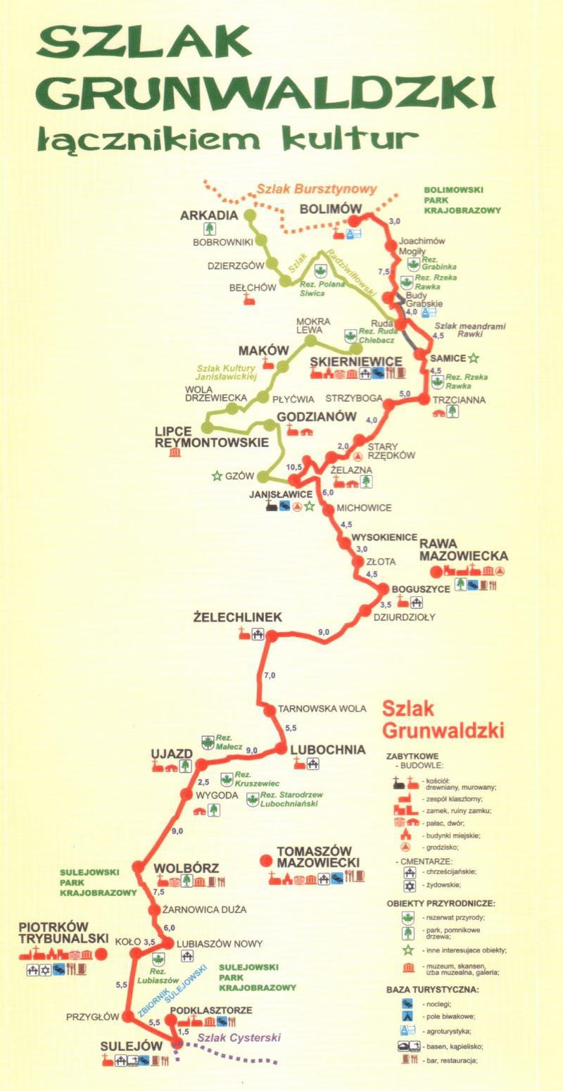 #10 Szlak Grunwaldzki Jest to samochodowy szlak o długości 283 kilometrów, który pozwala zapoznać się z miejscami związanymi ze słynną bitwą pod Grunwaldem.