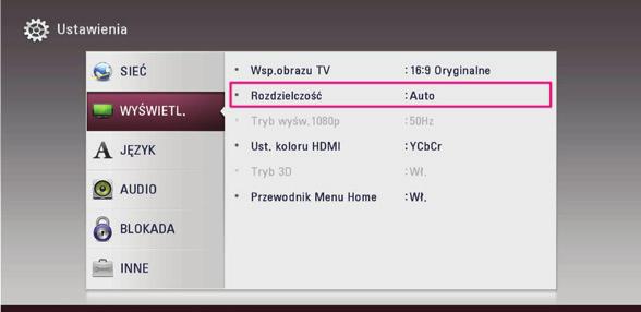 Przyłączanie 13 Co to jest SIMPLINK? Niektóre funkcje tej jednostki sterowane są pilotem telewizora, jeśli ta jednostka i telewizor LG z systemem SIMPLINK połączone są złączem HDMI.