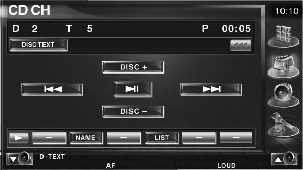 Odtwarzanie plików audio i płyt z muzyką Wybór płyty (funkcja zmieniarki płyt) Wyświetlanie listy płyt w zmieniarce płyt i możliwość wyboru płyty do odtwarzania.