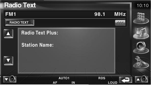 (Tylko podczas odbierania stacji radiowych w paśmie FM) Wybierz stację Wyświetl tekst radiowy Wybierz stację Przewijanie listy.