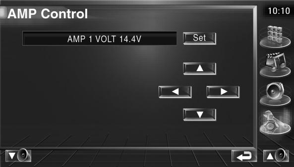 (tylko wtedy, gdy podłączone jest opcjonalne wyposażenie - wzmacniacz LX Power Amp) Wyświetlanie ekranu sterowania wzmacniaczem Dotknij [Amp Control] w menu konfiguracyjnym (SETUP Menu) (strona 66).