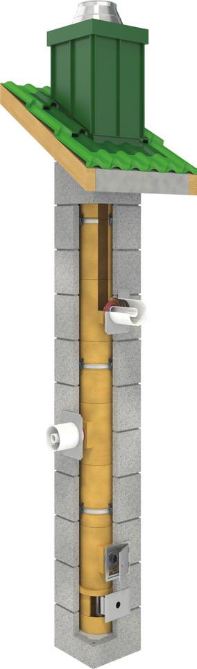 SYSTEM KOMINOWY KONEKT TURBO Przeznaczenie: System Kominowy KONEKT TURBO to nowoczesny, dwuwarstwowy system powietrzno spalinowy przeznaczony do odprowadzania spalin z kotłów z zamkniętą komorą