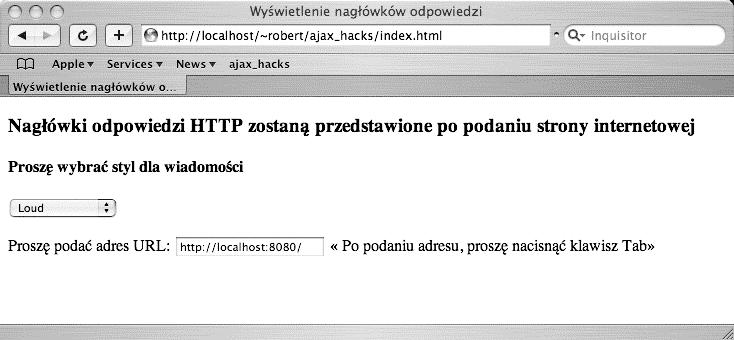 10. Generowanie stylizowanej wiadomości wykorzystującej plik arkusza stylów Celem funkcji setspan() zdefiniowanej wewnątrz znaczników script strony internetowej jest podanie pewnych instrukcji ( Po