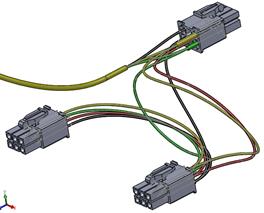 Wyznaczanie trasy Spłaszczone trasy rozłączone Funkcja spłaszczenia w odniesieniu do komponentów elektrycznych umożliwia stosowanie rozłącznych tras w stylach produkcji i adnotacji.