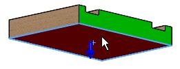 Złożenia 3. W obszarze graficznym wybrać ścianę pokazaną dla płaszczyzny podłoża. 4.