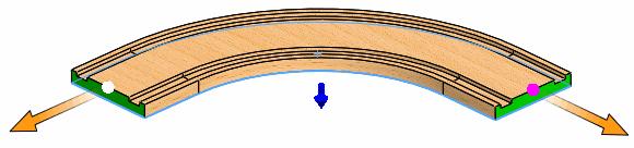 Tworzenie płaszczyzny podłoża W tym kroku należy użyć złożenia, które będzie podłożem dla torów rozciągania i zdefiniować jego górną ścianę jako płaszczyznę podłoża.