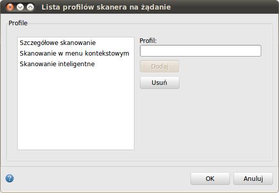 Skanowany obiekt można również określić dokładniej, wprowadzając ścieżkę do folderu lub plików, które mają zostać objęte skanowaniem.