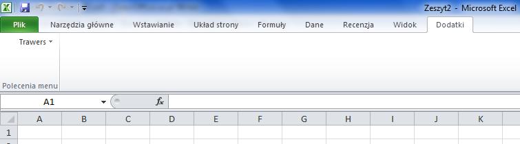 W programie Excel 2000/2003: z menu Narzędzia wybrać funkcję Dodatki... Za pomocą przycisku Przeglądaj. Po zainstalowaniu, do głównego menu MS Excel dodana zostanie pozycja Trawers.