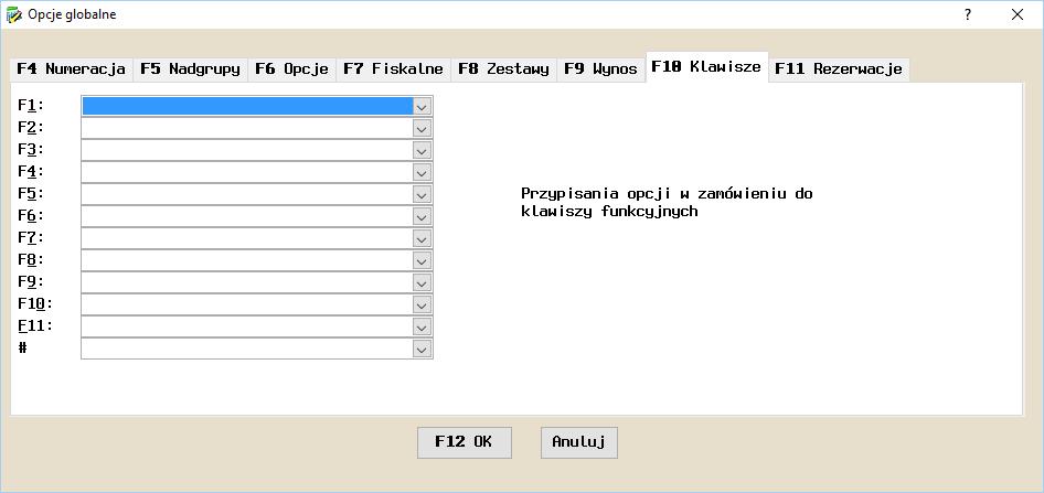 Rezerwacje Aktualny nr rezerwacji numer jaki zostanie przypisany następnej utworzonej w programie rezerwacji. Powiad. na stoliku. minut przed rozpoczęciem rezerw.