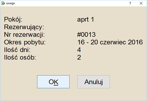 przycisk umożliwia dopisanie wartości rachunku z zamówienia w Bistro do rachunku klienta hotelowego.