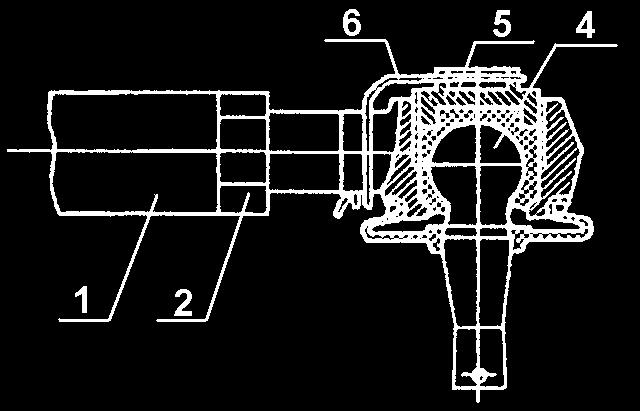 Szczegół C Rys. F-77 Schemat regulacji zbieżności kół przednich 1- drążek kierowniczy; 2,3- przeciwnakrętki (2 szt.); 4- przegub kulowy.