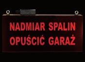 nadmiar SPALIN zakaz wjazdu, zasilanie 230VAC, dwustronna Tablica ostrzegawcza LED nadmiar SPALIN zakaz wjazdu, zasilanie 230VAC, jednostronna, sygnalizacja akustyczna Tablica ostrzegawcza LED