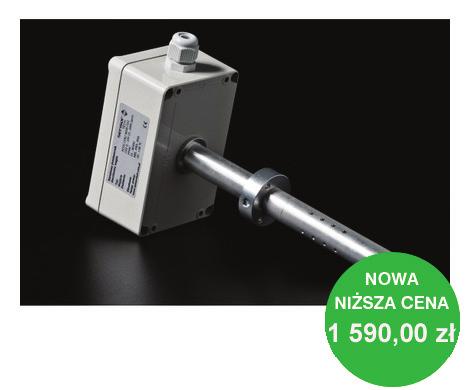 pasków klinowych wentylatorów. Presostaty posiadają przyłącza śrubowe oraz wyjście stykowe. KCO2 PRZETWORNIK KANAŁOWY CO 2 Przetwornik kanałowy CO 2, wyjście: 0..10V, zakres pomiarowy: 0.