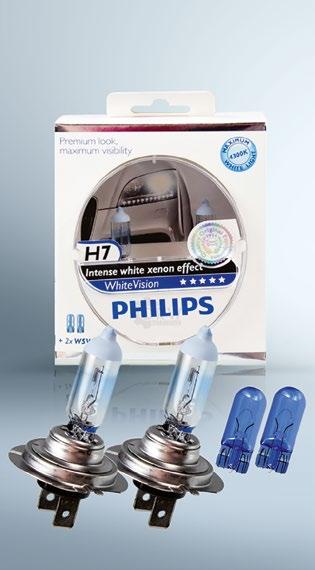 Akcesoria do Astry RM 16 Zestaw żarówek halogenowych Philips WhiteVision 1 Żarówki Philips WhiteVision wzbogacają oświetlenie Twojego Opla o efekt intensywnego, białego światła ksenonowego.