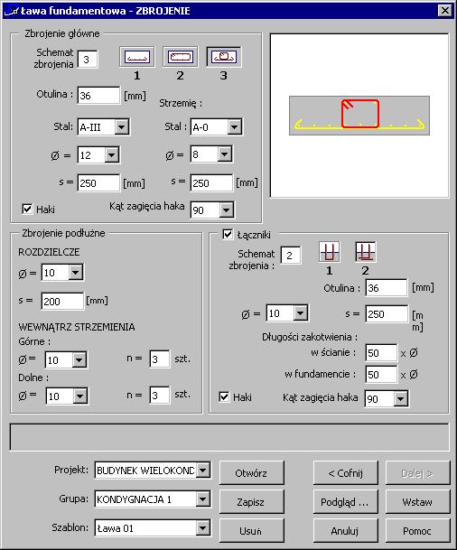 strona: 226 RCAD Żelbet wersja 7.1 - Podręcznik użytkownika W górnej części okna dialogowego znajduje się opcja Dodaj element.