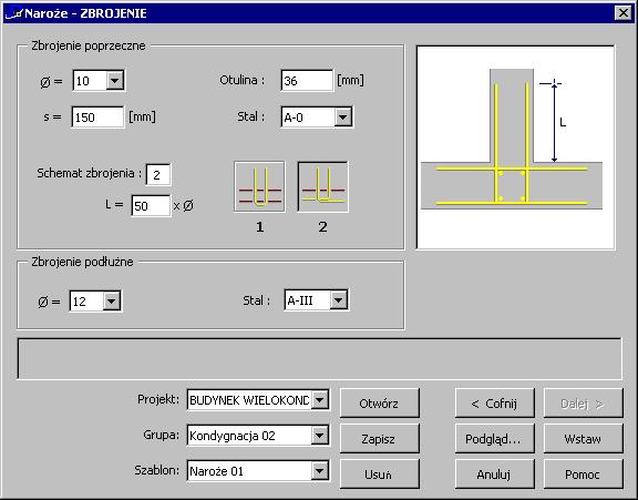 strona: 234 RCAD Żelbet wersja 7.1 - Podręcznik użytkownika W górnej części okna dialogowego znajduje się opcja Dodaj element.