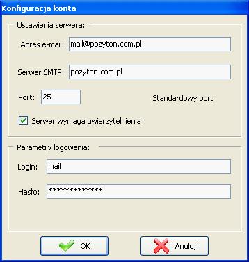 4.7 Konfiguracja serwerów FTP Rys. 11: Okno konfiguracji serwera SMTP Aby przystąpić do konfigurowania serwerów FTP naleŝy wybrać z menu Konfiguracja -> Serwery FTP... lub przycisk na pasku narzędzi.