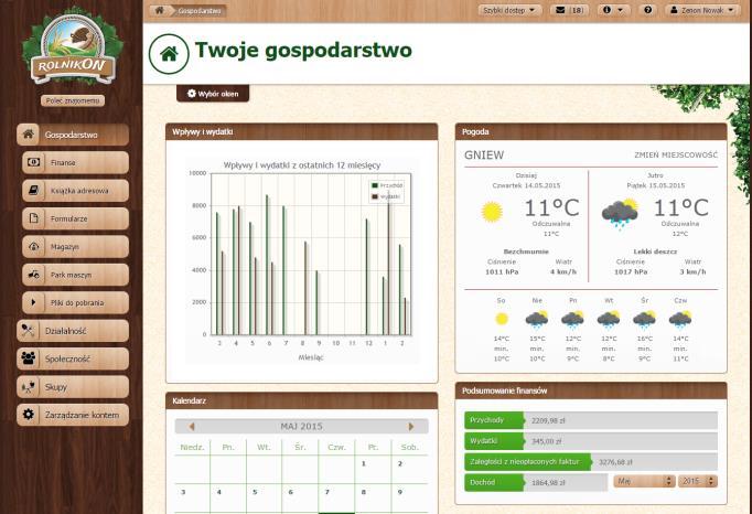 WPROWADZENIE DO ROLNIKONA O RolnikONie RolnikON to kompleksowy system dostępny poprzez przeglądarkę