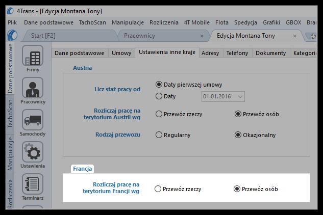 25 Rys. Okno dodawania/edycj i pracownika. zaznaczenie opcji dla wielu kierowców: 2.