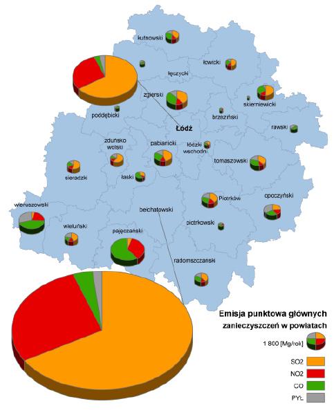 22 DZIAŁALNOŚĆ CZŁOWIEKA A ŚRODOWISKO Mapa II.1-2.