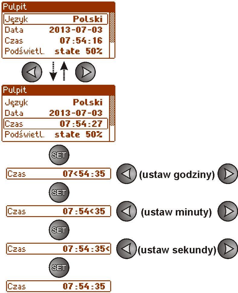 6.3.2 Ustawienie daty. Funkcja Data w menu PULPIT umożliwia ustawienie właściwej daty według której będą zapisywane komunikaty zdarzeń czy historia pracy zasilacza.