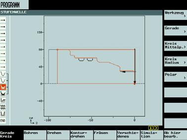 N100 G96 S320 LIMS=3000 M4 M8 1 N105 G18 G54 G90 1 N110 G0 X32 Z0 1 N120 G1 X-0.8 F0.