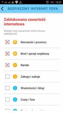 zawartości, które chcesz zablokować. WAŻNE!