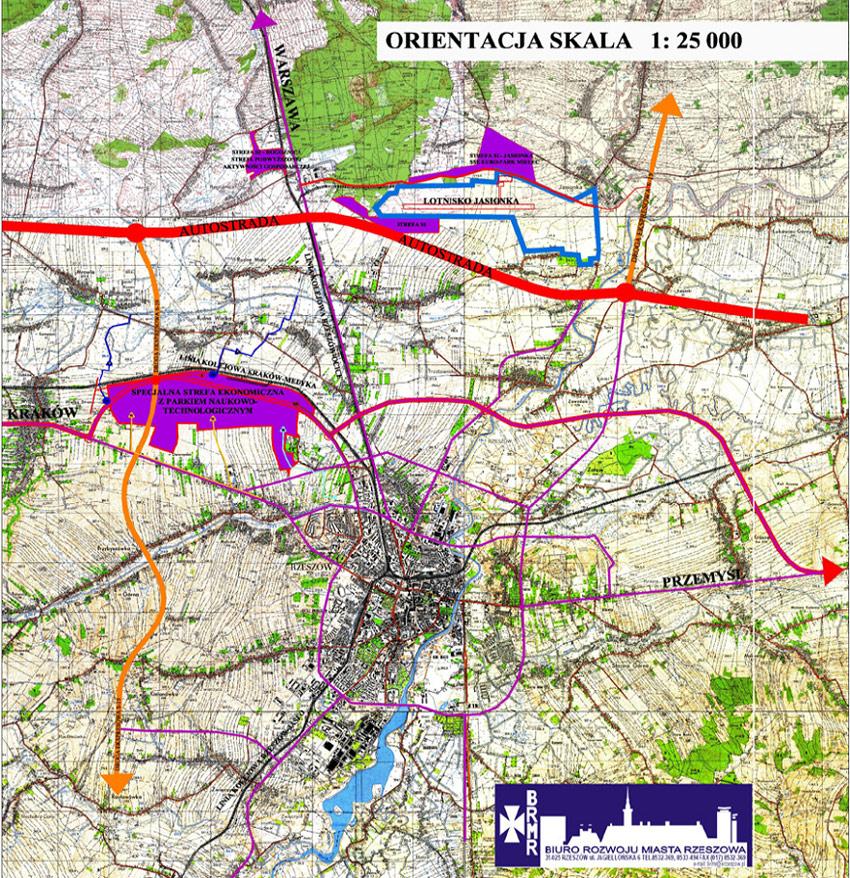 Tereny inwestycyjne na SSE Rzeszów-Dworzysko RODZAJ IWESTYCJI: zakłady przemysłowe, centra logistyczne, usługi komercyjne, w tym handel wielkopowierzchniowy POŁOŻENIE: w północno-zachodniej części