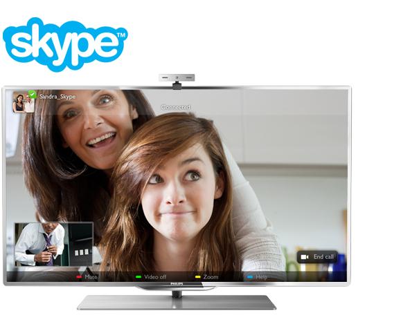 6 Skype Zegnij ma$y zacisk w sposób pokazany na poni"szej ilustracji i umie%# kamer! na telewizorze. 6.1 Co to jest Skype? Dzi!ki Skype mo"esz wykonywa# darmowe rozmowy wideo na telewizorze.