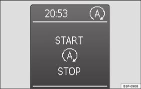 Włączanie i wyłączanie funkcji Start-Stop Rys. 132 Przycisk funkcji Start-Stop. System włącza się automatycznie przy każdym włączeniu stacyjki.