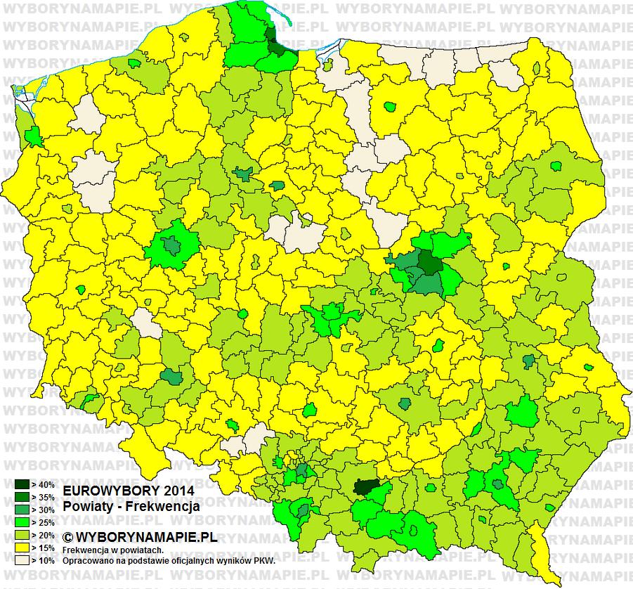 Frekwencja w Polsce jest stosunkowo niska. W większości państwach postkomunistycznych jest ona wyższa, np. na Łotwie, Litwie i Estonii.