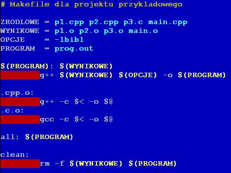 Programy użytkowe (utilities) Wygodniej jest korzystać ze zmiennych. Teraz, gdy nasz program rozbuduje się o nowy plik, dopisujemy go do dwóch pierwszych linijek i po sprawie.