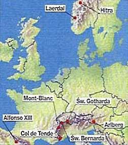 NAJDŁUŻSZE TUNELE SAMOCHODOWE Data otwarcia 1882 1948 Nazwa Państwo Długość Col de Tende Alfonso XIII Francja - Włochy Hiszpania 3. 186 m 5. 133 m 1964 Św.